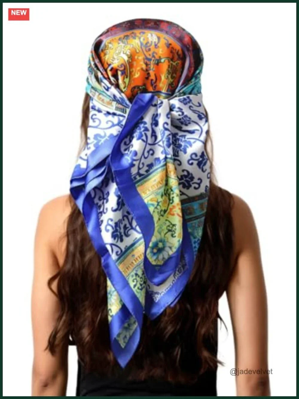 Satin Head Scarf for Women Silk Feel 35x35 Hair Wrap Bandana